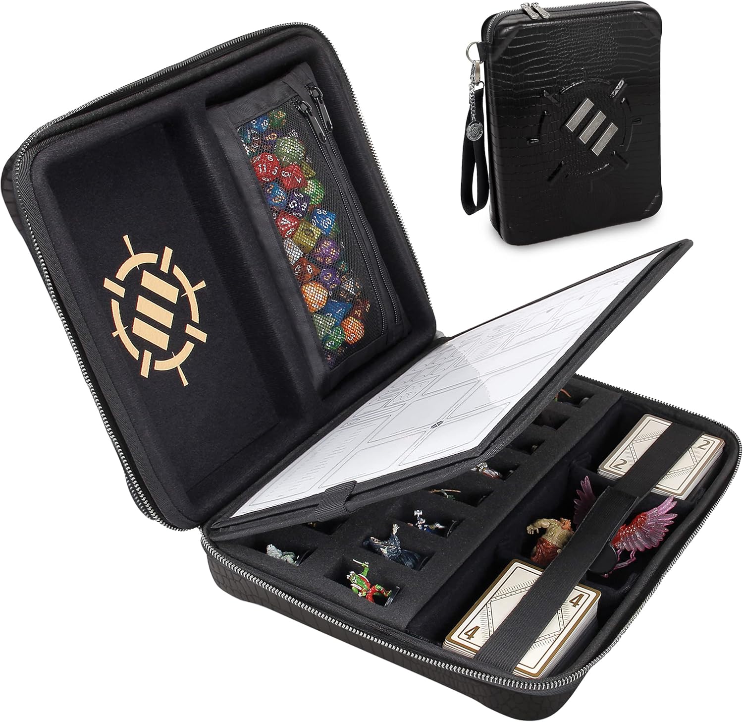ENHANCE RPG Organizer Case for DnD with Character Sheet Holder