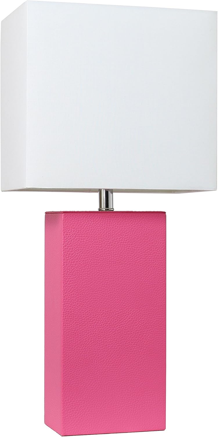 Elegant Designs LT1025-HPK Modern Leather Table Lamp Review