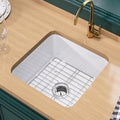 White Undermount Bar Sink 18 in - Durable Fireclay Bar Sink