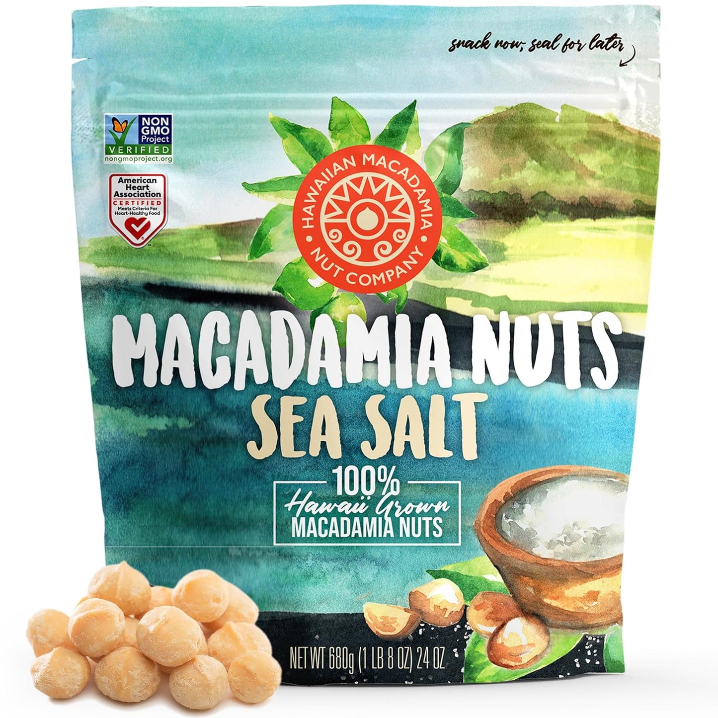 Hawaiian Macadamia Nut Company Dry Roasted Nuts for Snacking