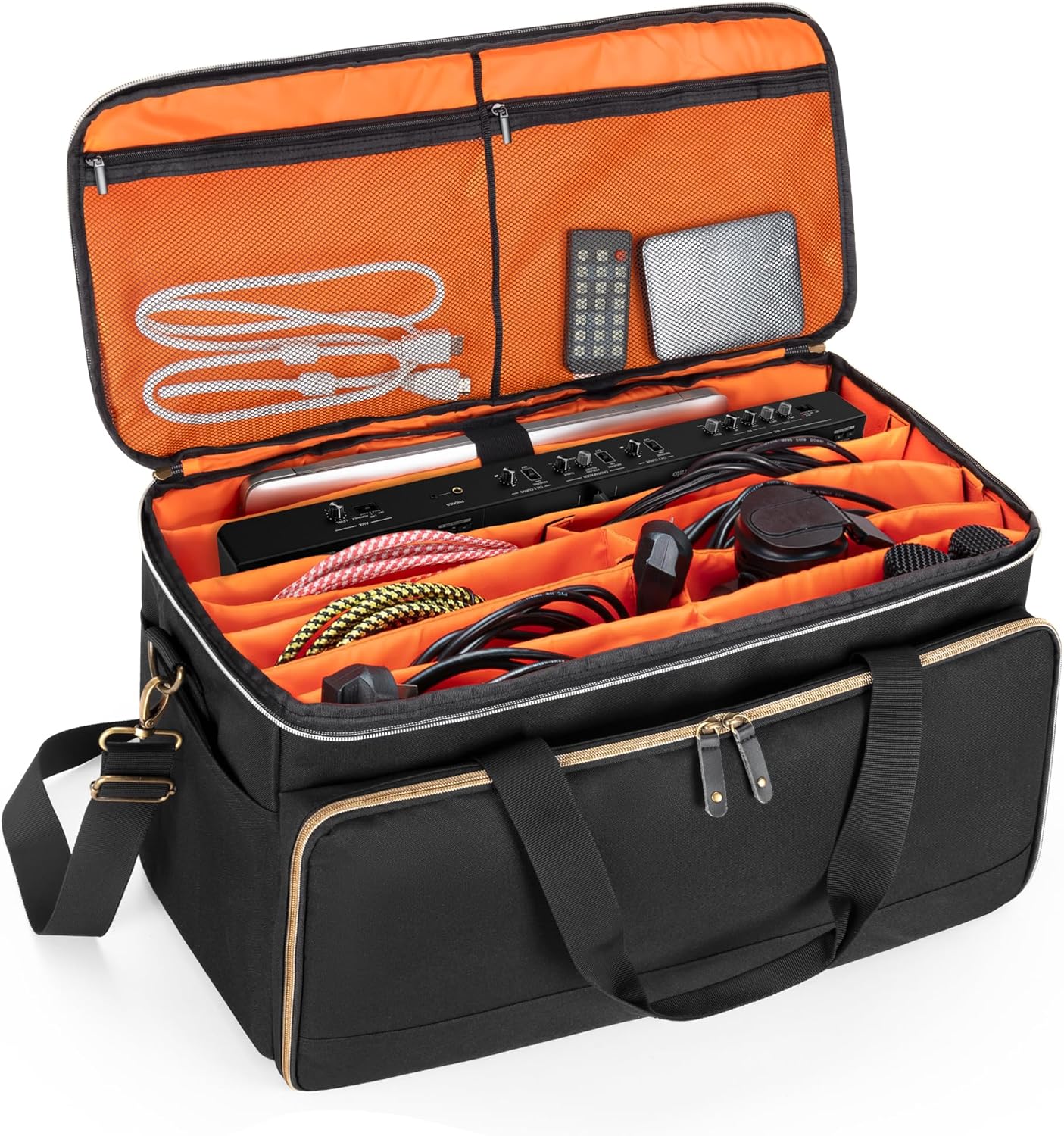 Trunab Large Travel DJ Cable Organizer Bag for Musicians Gear