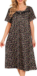 Bloggerlove Nightgowns for Women Soft Cotton Sleepwear S-3XL