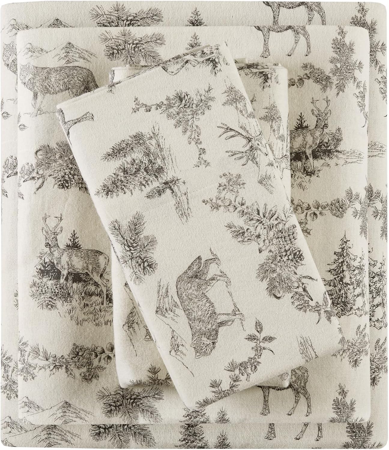 Comfort Spaces Cotton Flannel Sheets Set for Full Size Beds