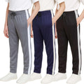 Boys 3-Pack Mesh Open Bottom Sweatpants - Adjustable Drawstring