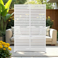 Metal Privacy Screen Outdoor Freestanding Fence Panel - Stylish Patio
