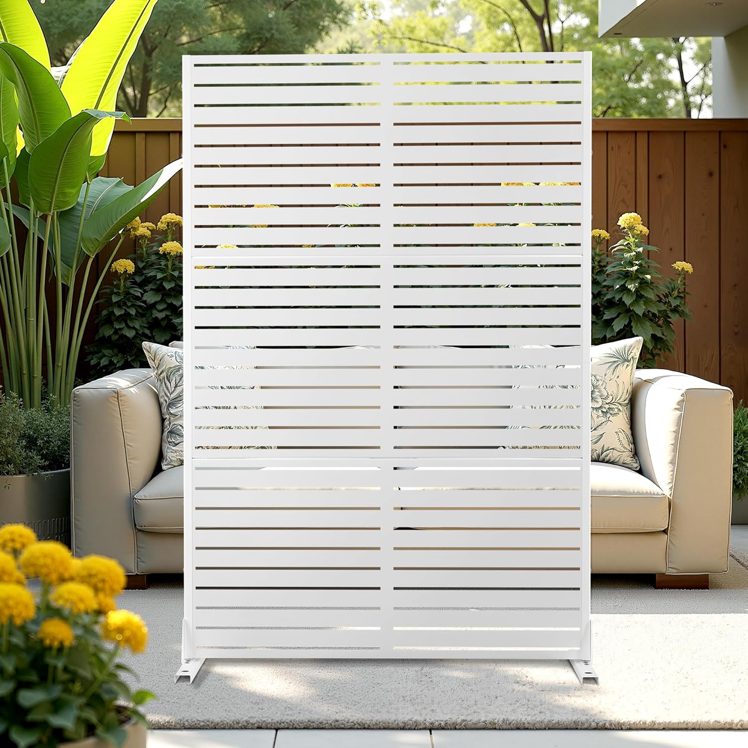 Metal Privacy Screen Outdoor Decorative Fence Panel for Your Space