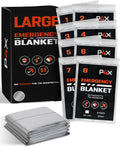 Mylar Blankets 8 Pack - Waterproof Emergency Thermal Blankets