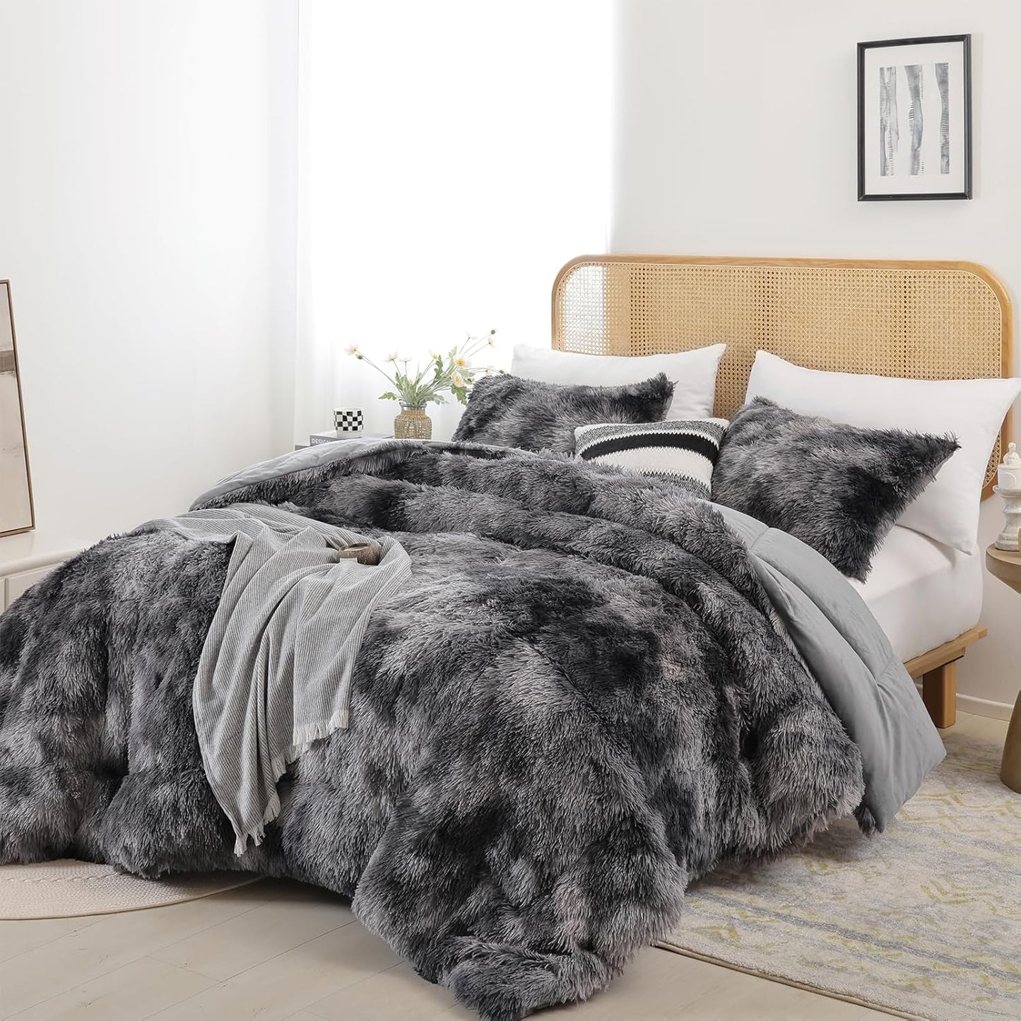 Smoofy Fluffy Twin Comforter Set - Luxury Fuzzy Bedding