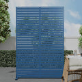 Metal Privacy Screen Outdoor 72 in x 47 in - Decorative Louvered Panel