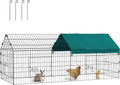 PawHut 73 in Metal Chicken Playpen - Versatile Small Animal Cage