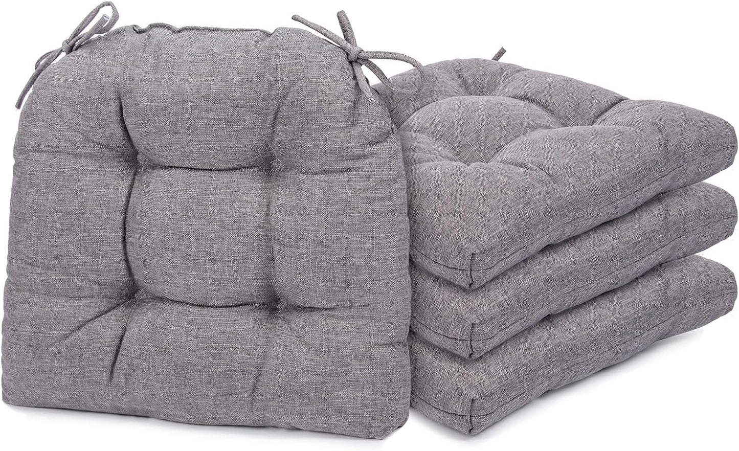 Soft and Comfortable Chair Cushions for Dining Chairs, 4 Pack