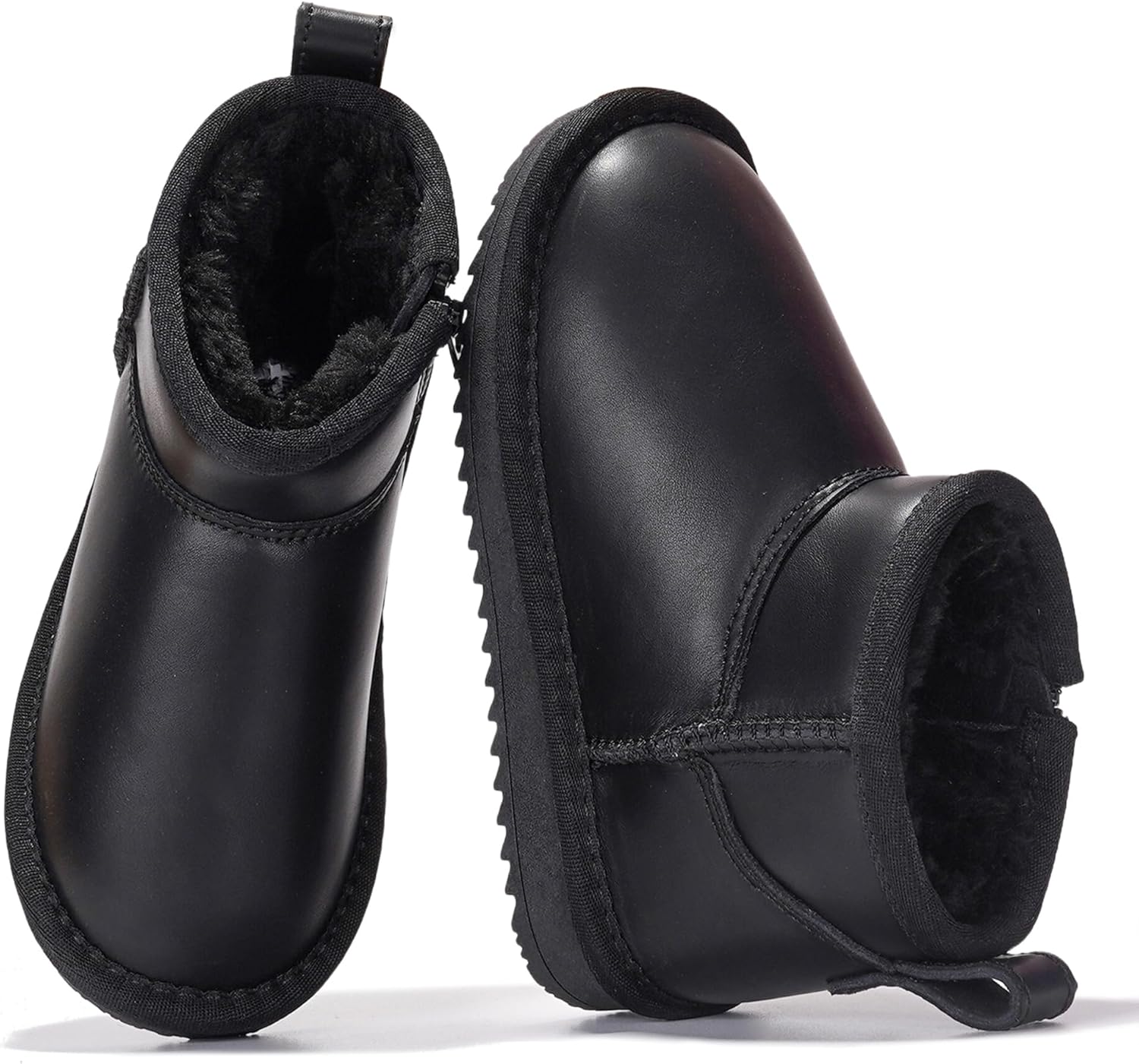 Genuine Leather Girls Boots with Memory Foam for Winter Fun
