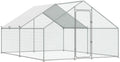 Large Metal Chicken Coop Run 13x10x6.4 ft - Walk-In Backyard Pen