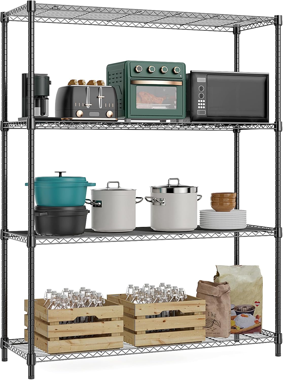 5-Shelf Heavy Duty Metal Storage Shelving Unit for Garage