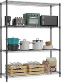1400 lbs 4 Tier Metal Wire Storage Rack - Heavy Duty Organizer
