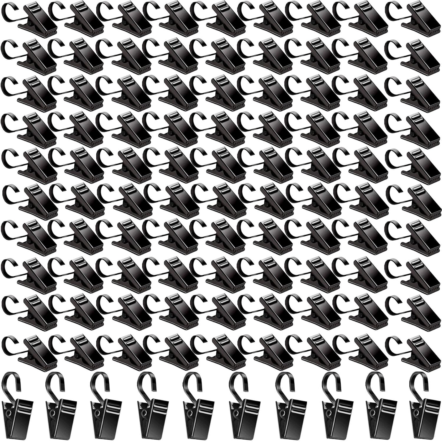 100 Stainless Steel Curtain Clips: Secure & Versatile
