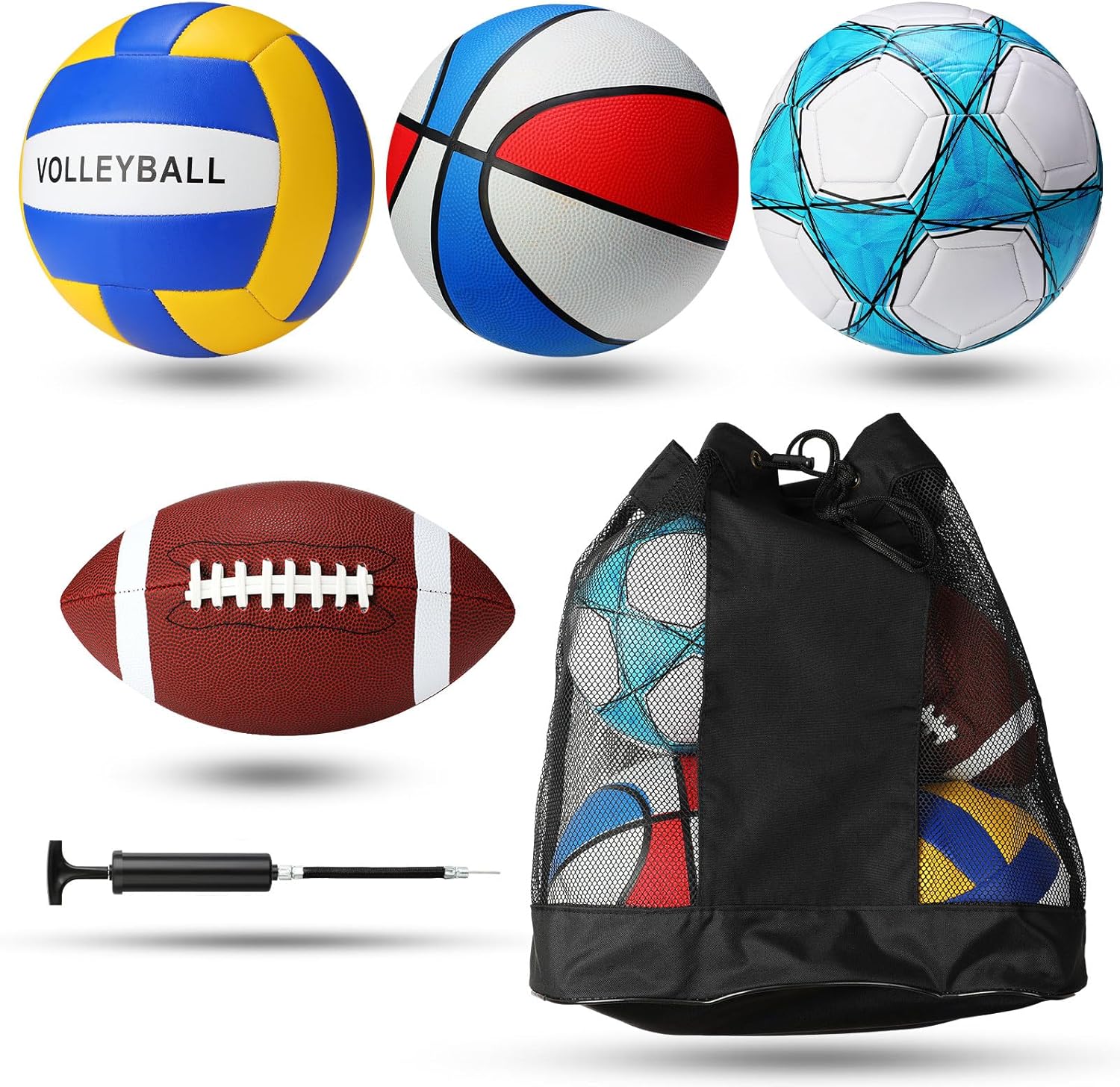 Jerify 4 Pcs Sport Balls Set for Indoor Outdoor Game Fun