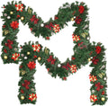 9FT Pre-Lit Christmas Garland with 60 LED Lights for Decor