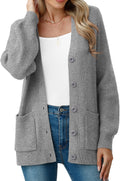 VIISHOW Women Chunky Knit Cardigan Sweater - Long Sleeve V Neck