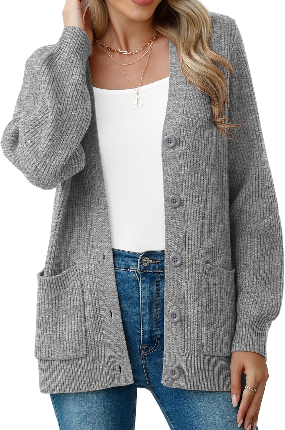 VIISHOW Women Chunky Knit Cardigan Sweater for Fall and Winter