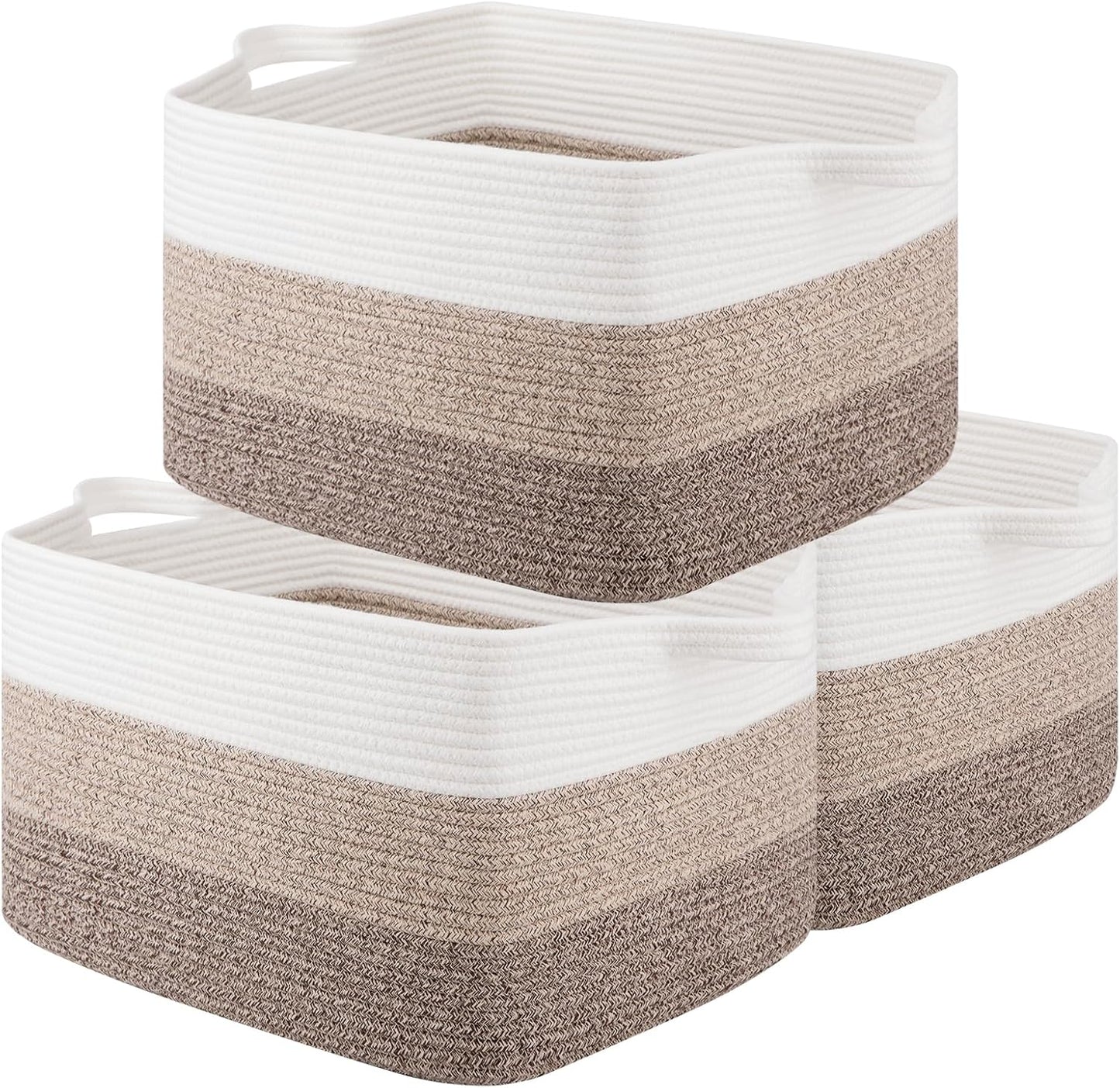 Rectangle Woven Storage Basket for Organizing Toys and More