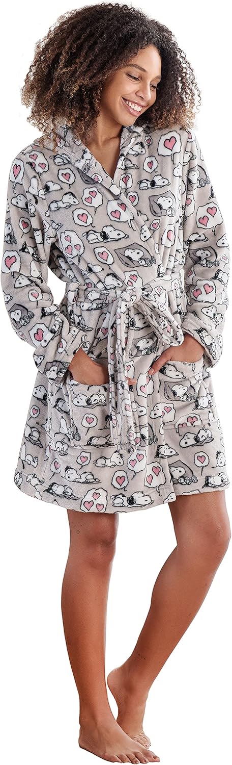 Peanuts Snoopy VelvetLoft Lightweight Women Robes with Pockets