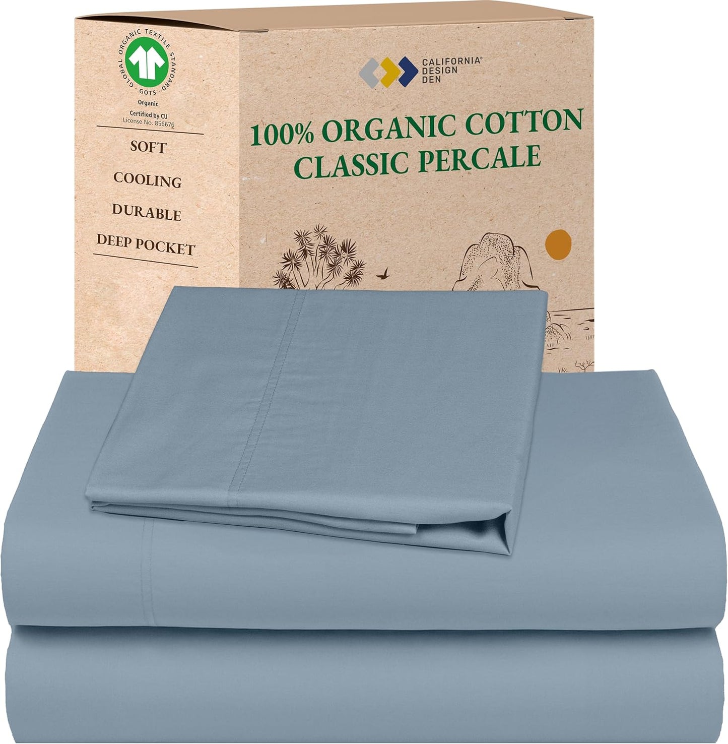 California Design Den Twin XL Bed Sheets Set - Soft Organic Cotton