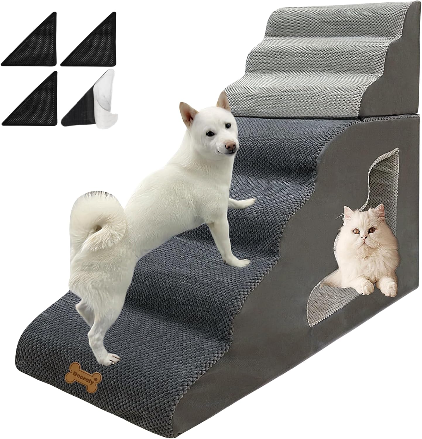 7-Step Dog Stairs for High Beds and Couches, Non-Slip Design