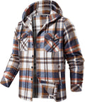JMIERR Mens Cotton Flannel Shirts Casual Button Down Hoodie