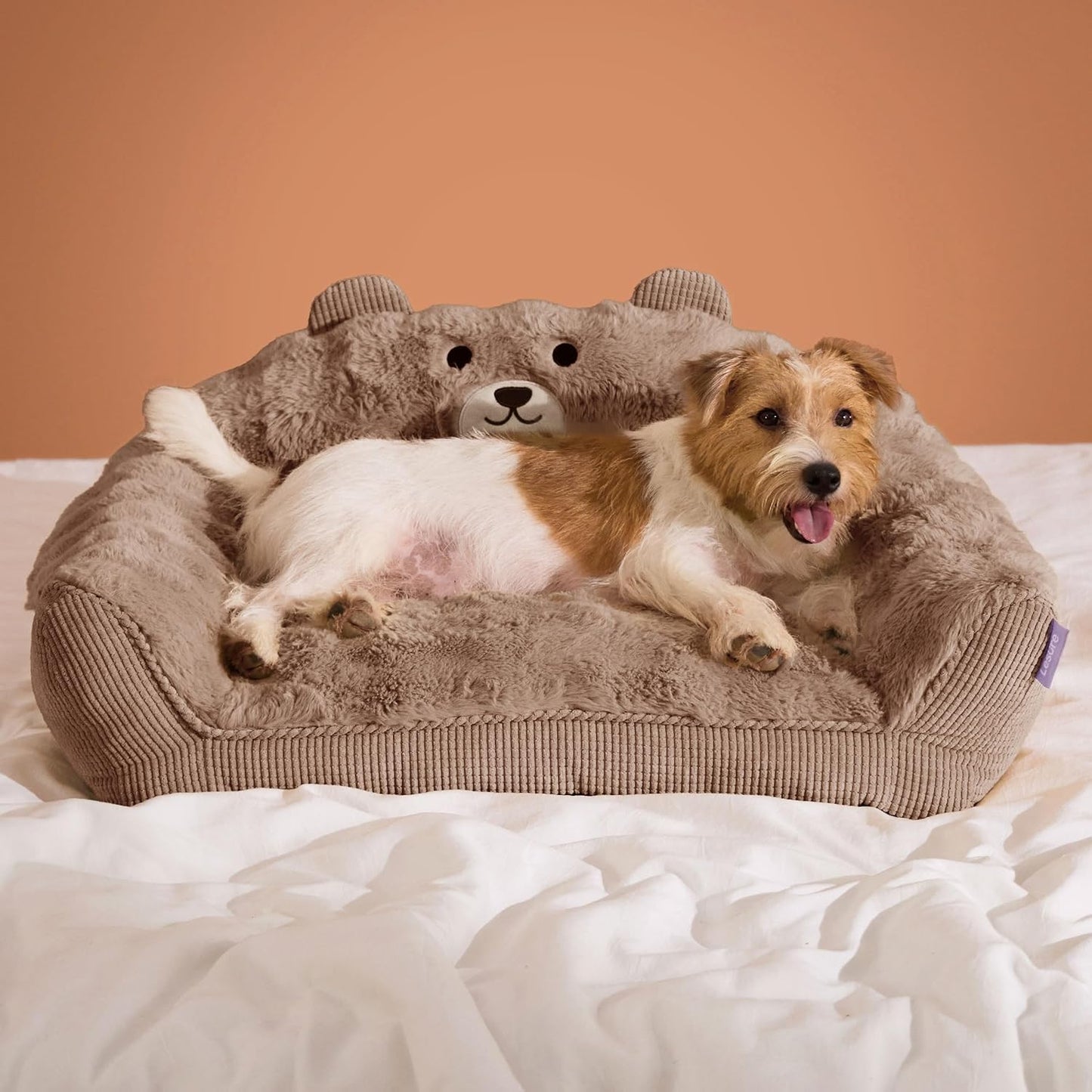 Cute Cat Couch for Pets - Fluffy Bear Design Dog Bed