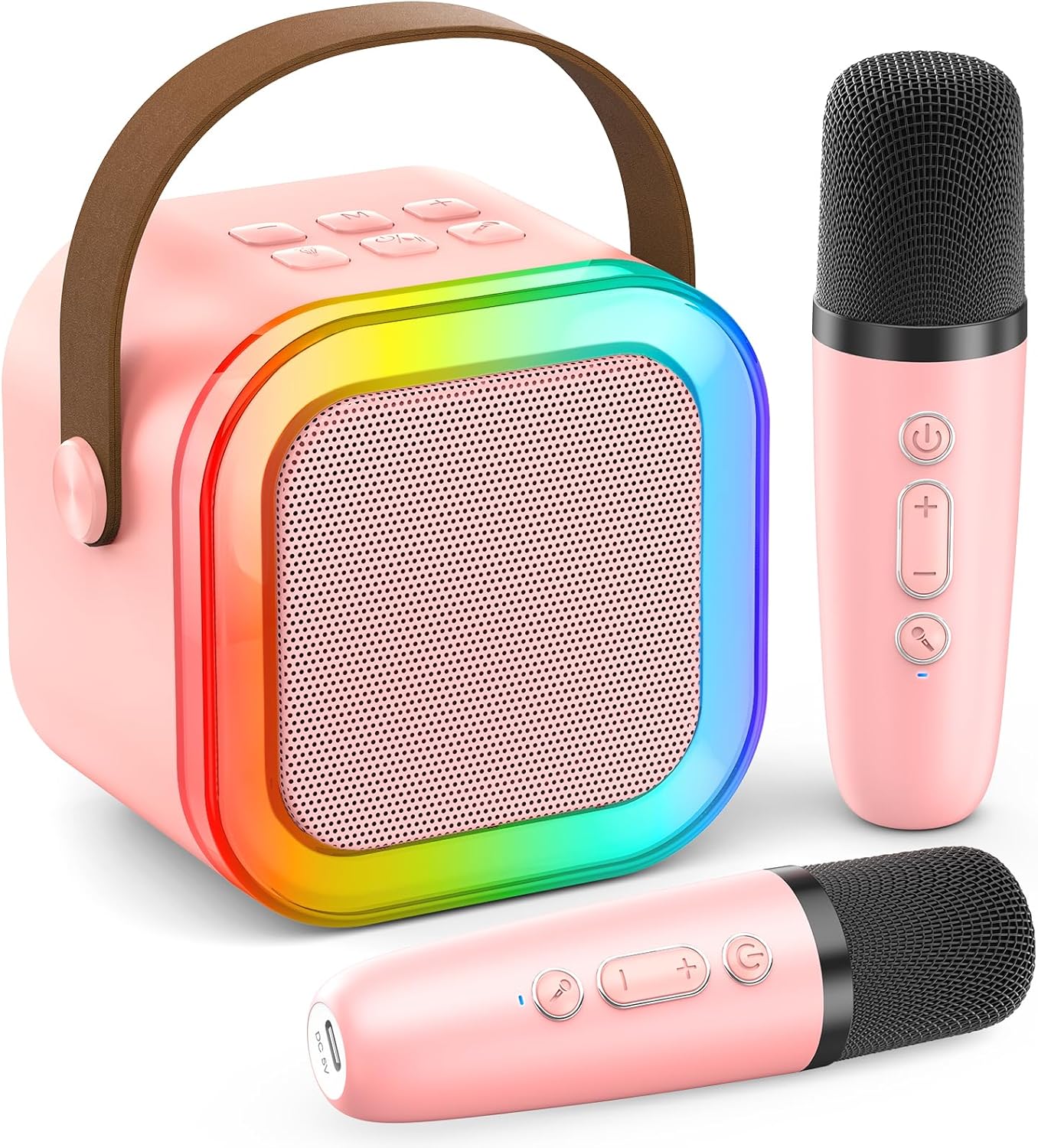 2 Mic Portable Bluetooth Karaoke Machine - Fun for All Ages!