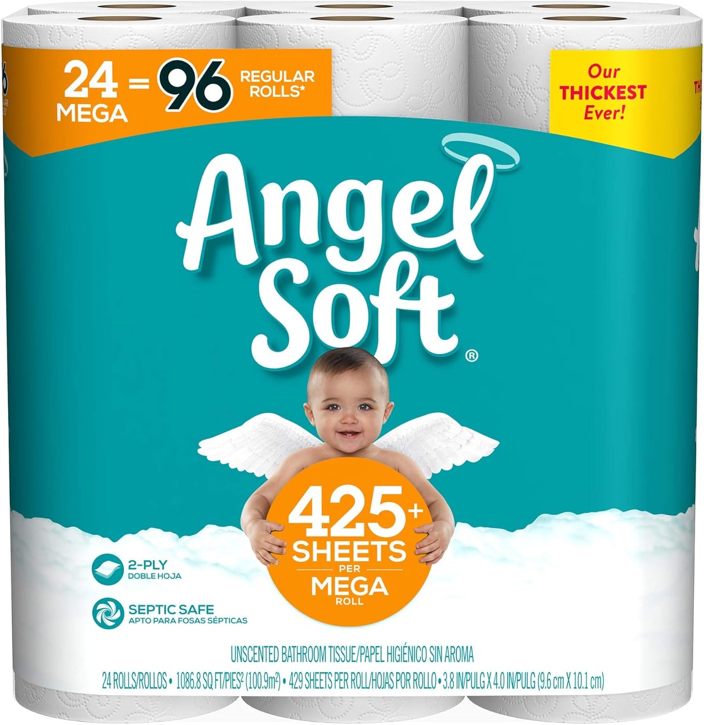 Angel Soft Mega Rolls Toilet Paper: Softness and Strength Combined