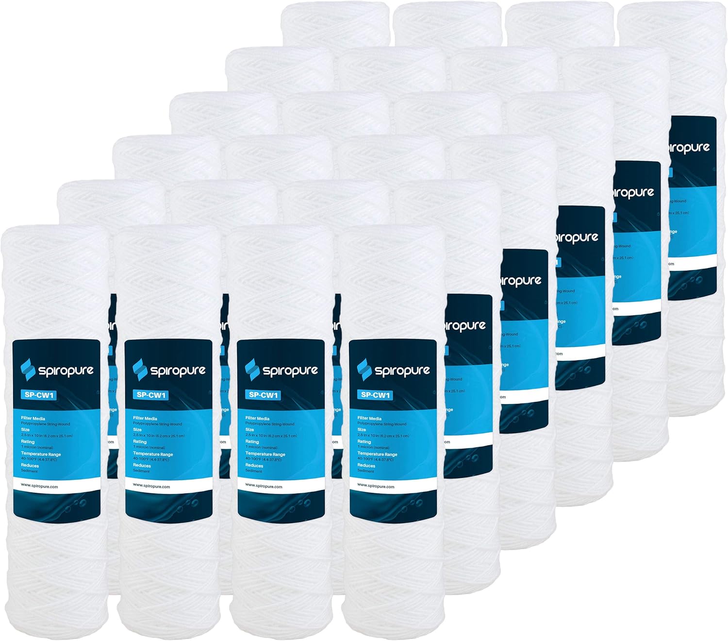 SpiroPure SP-CW1 10x2.5 1 Micron String-Wound Water Filter