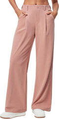 Ewedoos Women's Wide Leg Stretch Pants for Office and Casual Wear