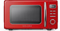 Retro Countertop Microwave Oven - Compact 0.7 cu ft Red