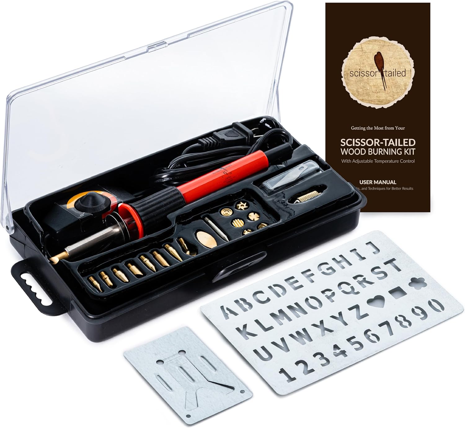 Wood Burning Kit 22PCS with Adjustable Temperature Pen & Tips