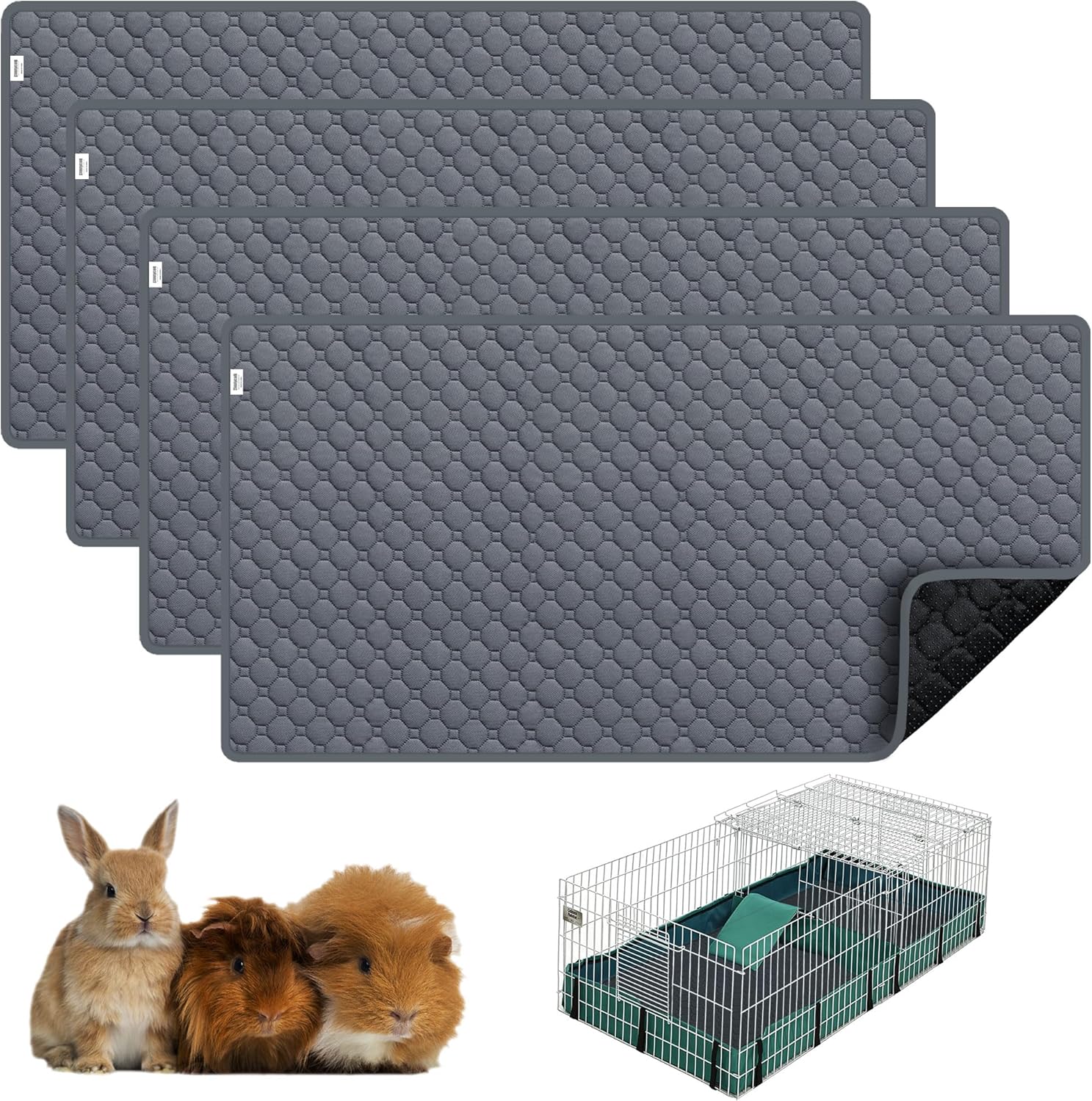 Guinea Pig Cage Liners - Washable Bedding for Small Pets