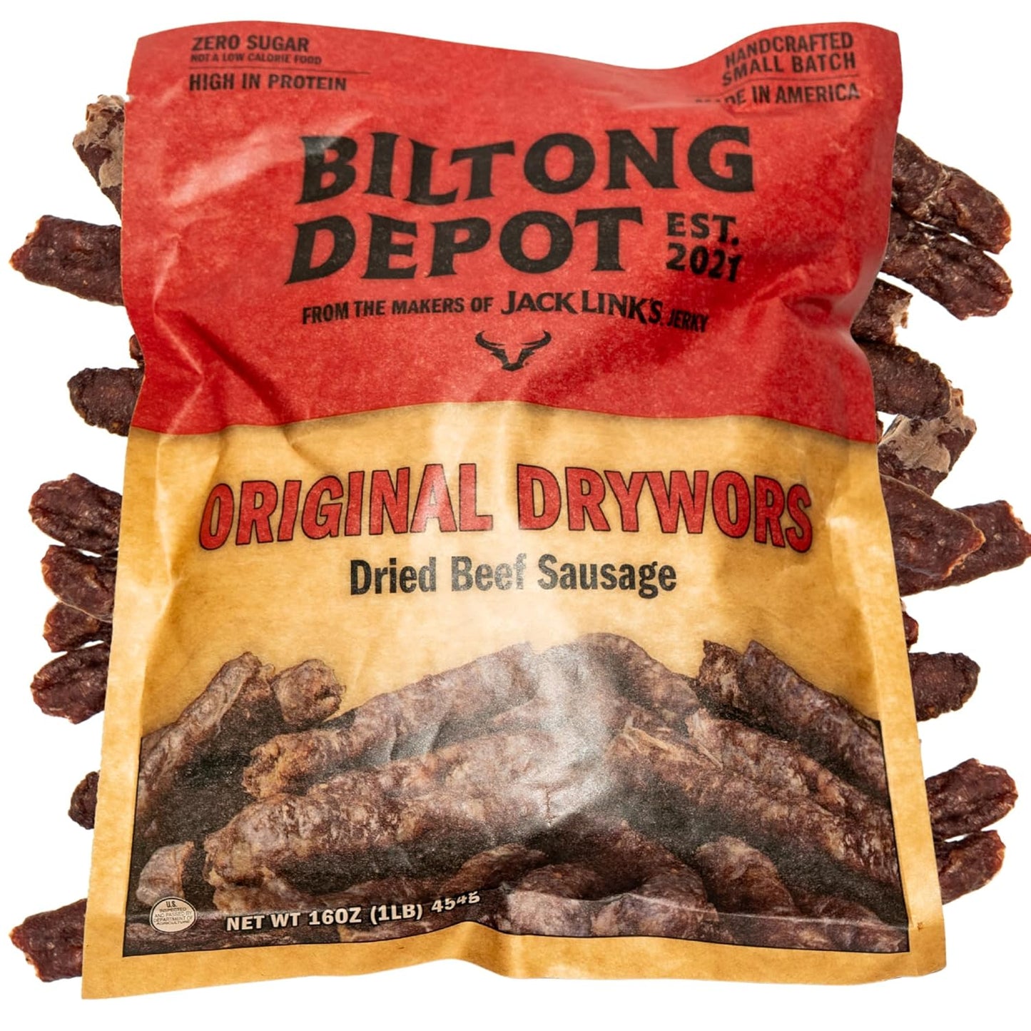 Biltong Depot Original Drywors - High Protein Beef Snack Sticks