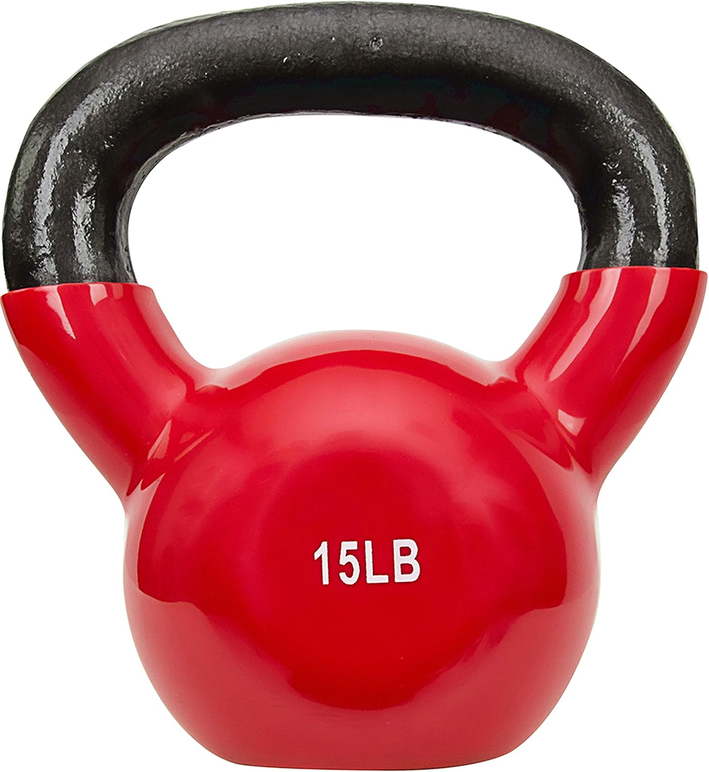 Sunny Health & Fitness Vinyl Coated Kettlebell for Strength Training