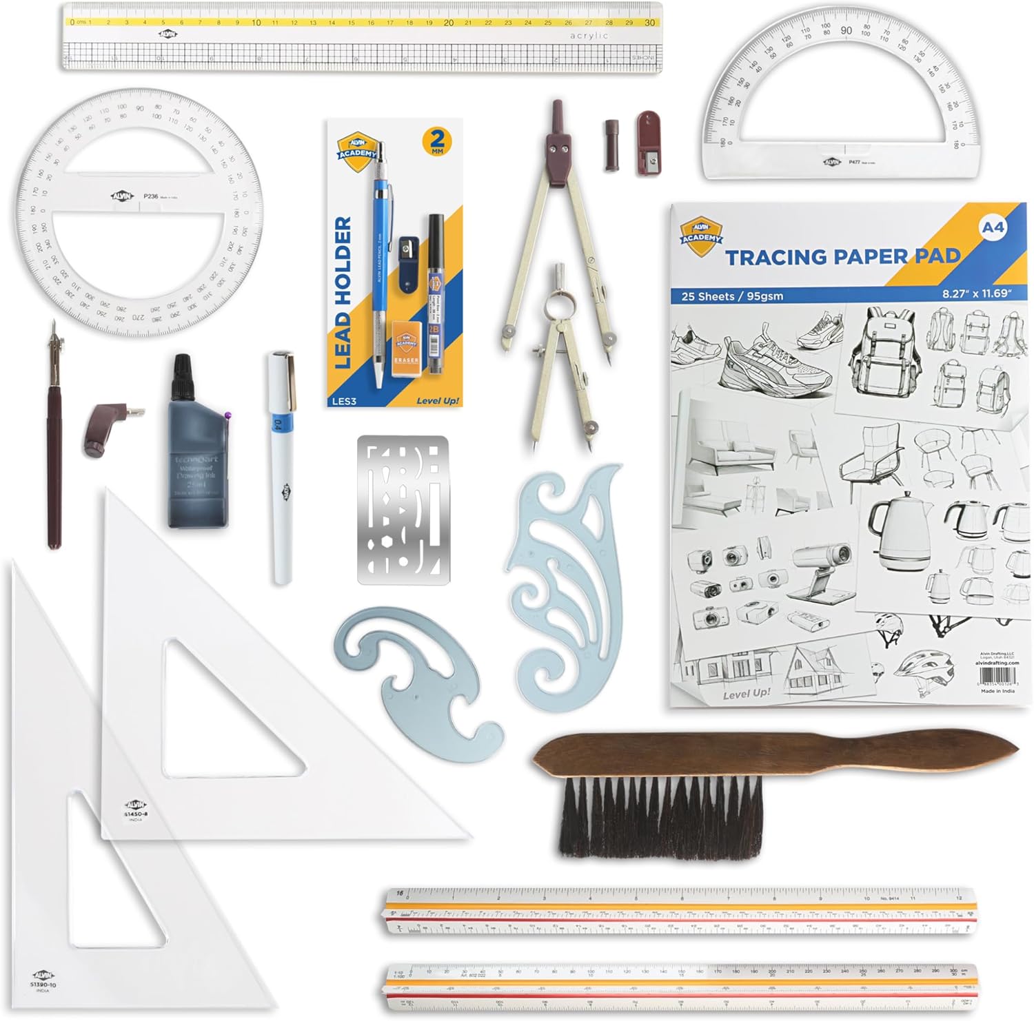 ALVIN Academy Drafting and Design Signature Kit for Students