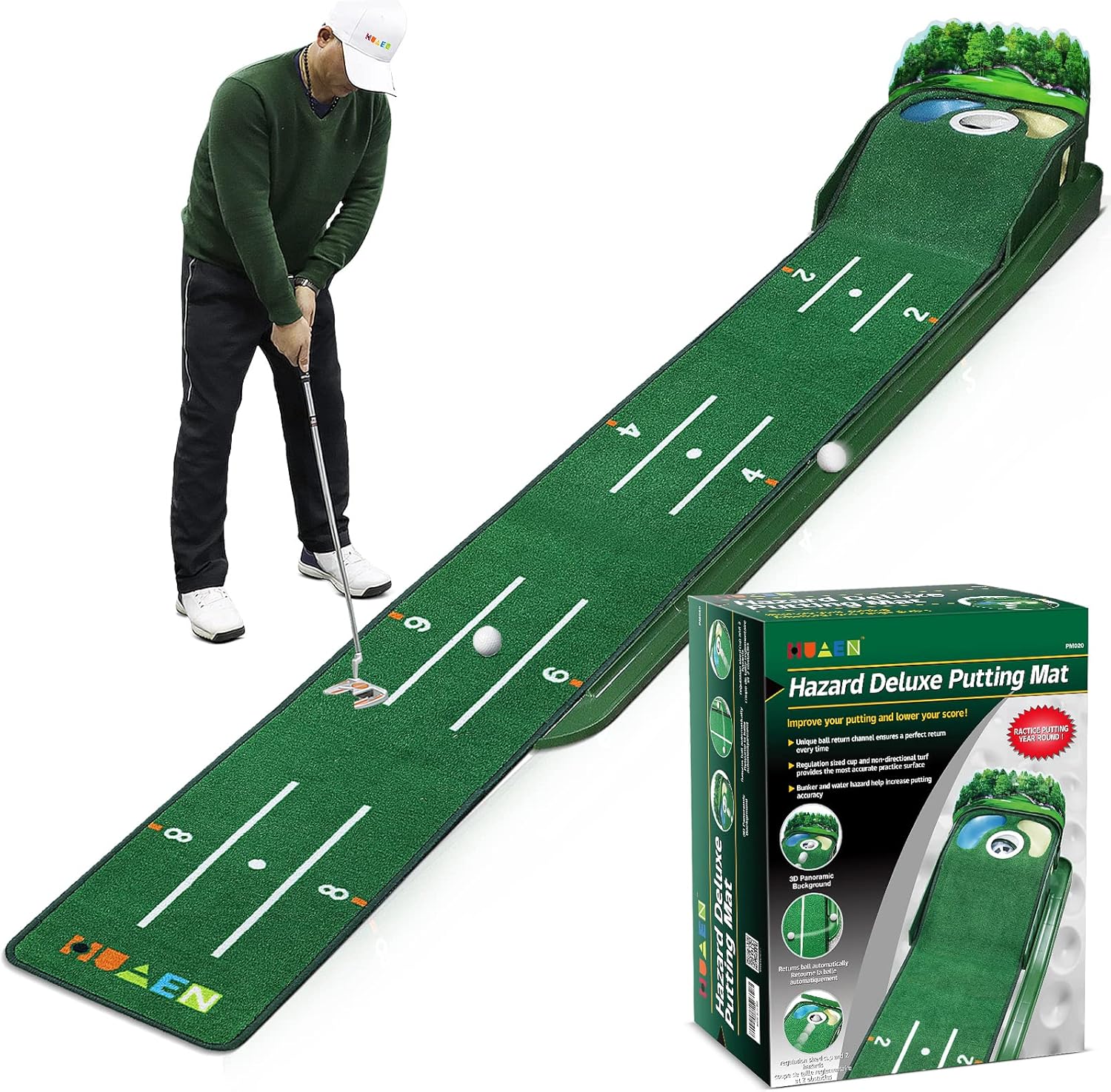 HUAEN Putting Green Mat: Improve Accuracy!