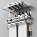 22.8in Towel Rack for Bathroom - Wall Mount Collapsible Shelf