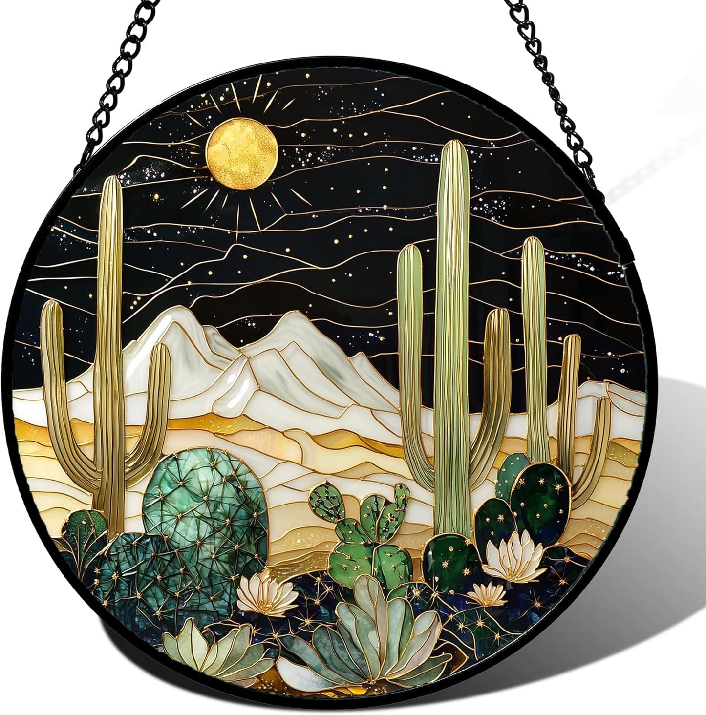 Stained Glass Window Hanging Suncatcher for Home Decor Gifts