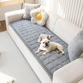Couch Cover for Dogs Plush Slipcover for 3 Cushion Sofa - Non Slip
