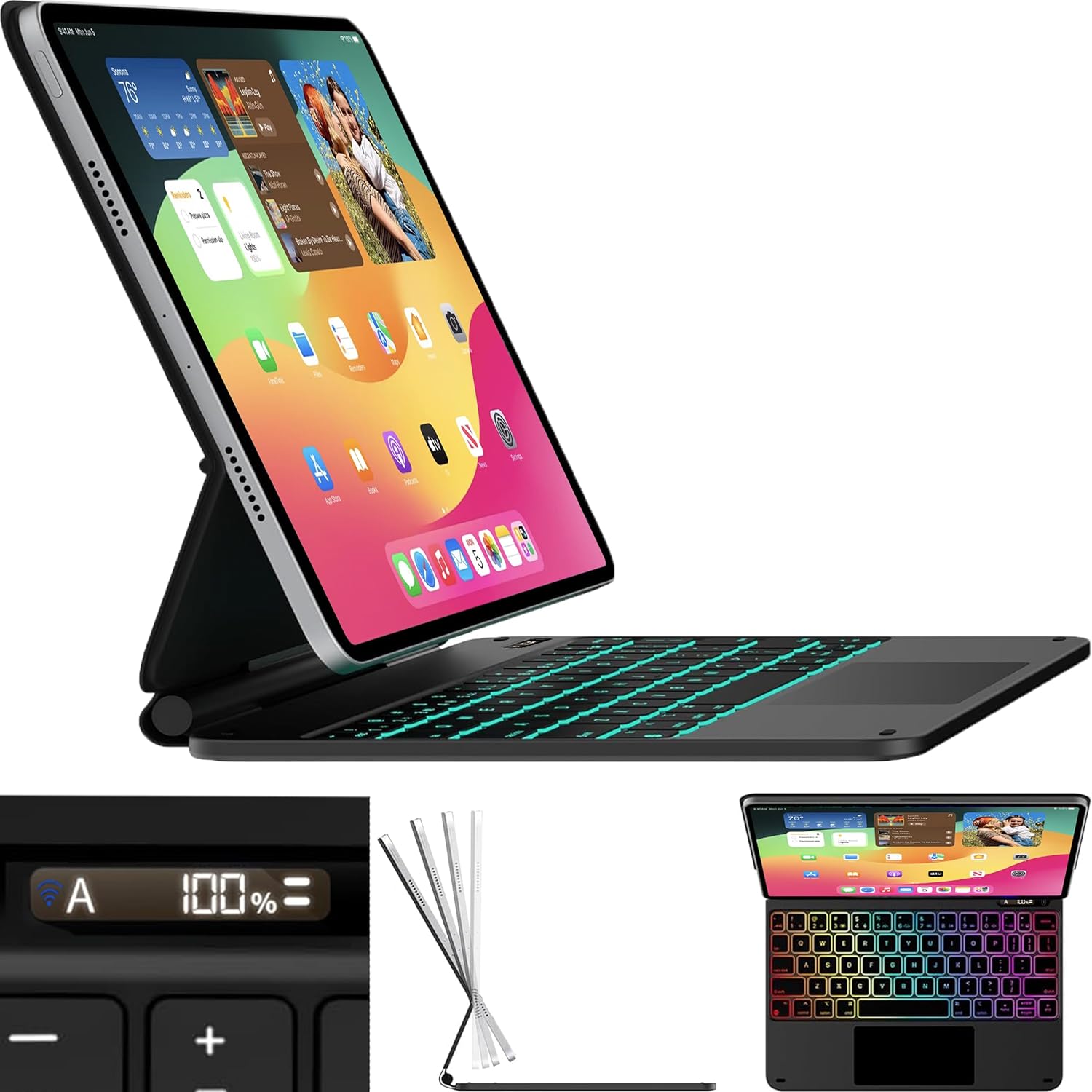 Wireless Backlit Keyboard for iPad Pro 13 - Snugg M4