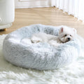 Calming Small Dog Bed Donut Fluffy Anti-Anxiety Round Bed - Cozy Nest