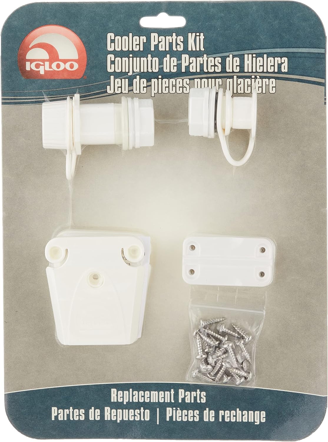Igloo Ice Chest Parts Kit - Easy Repairs, White - 8.5 x 2 x 9