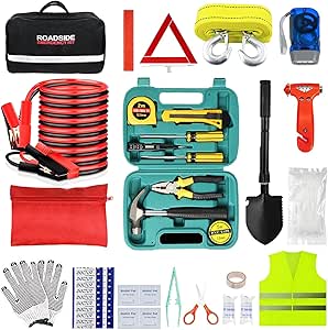 Car Emergency Roadside Tool Kit for Safe Travel and Assistance