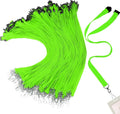 Patelai 120 Pcs Fluorescent Green Breakaway Lanyards - Bulk Pack