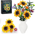 iATOM Sunflowers Bouquet Building Set Compatible with Lego Flowers